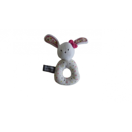 Doudou hochet lapin comme neuf Ochestra Prémaman