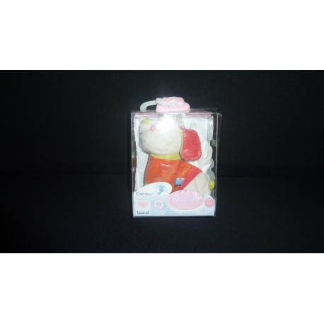 DOUDOU CHIEN PELUCHE AVEC MOUCHOIR CAJOU SUCRE D'ORGE